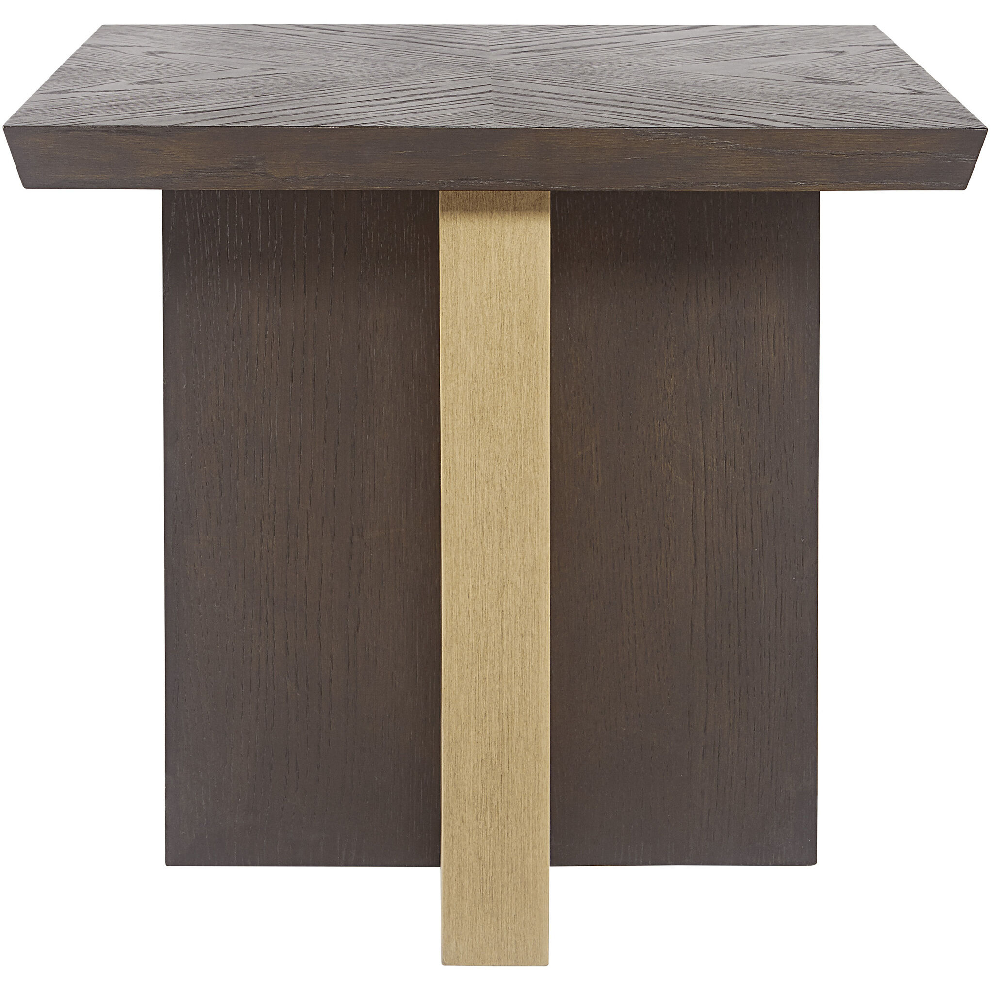 Lars 23.75 X 23.75 inch Espresso / Antique Brass Side Table